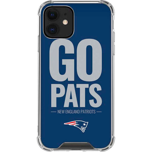 NFL New England Patriots Team Motto iPhone 12 Clear Case