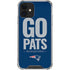 NFL New England Patriots Team Motto iPhone 12 Clear Case