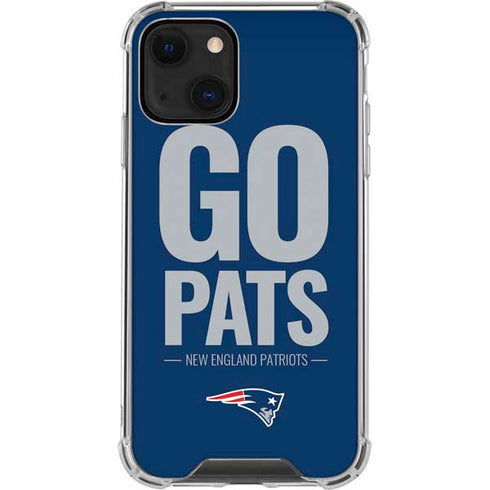 NFL New England Patriots Team Motto iPhone 14 Clear Case