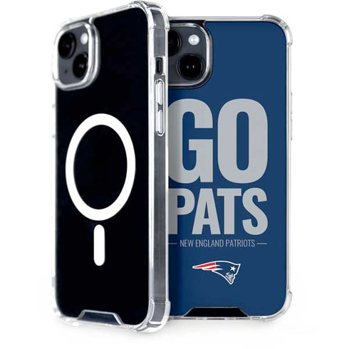 NFL New England Patriots Team Motto iPhone 14 Plus MagSafe Case
