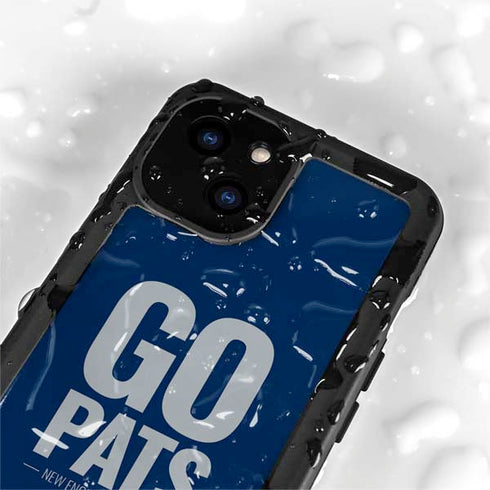 NFL New England Patriots Team Motto iPhone 15 Plus Waterproof Case