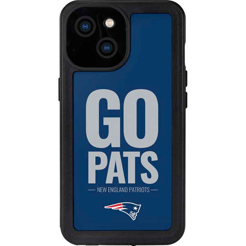 NFL New England Patriots Team Motto iPhone 15 Waterproof Case