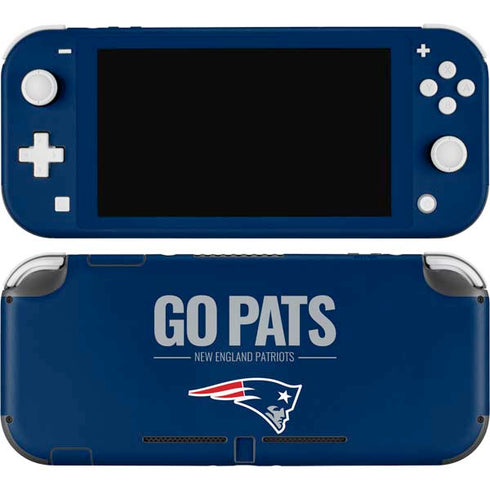 NFL New England Patriots Team Motto Nintendo Switch Lite Skin
