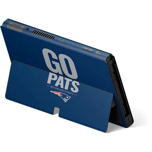 NFL New England Patriots Team Motto Nintendo Switch OLED (2021) Skin