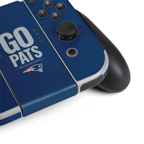 NFL New England Patriots Team Motto Nintendo Switch OLED (2021) Skin
