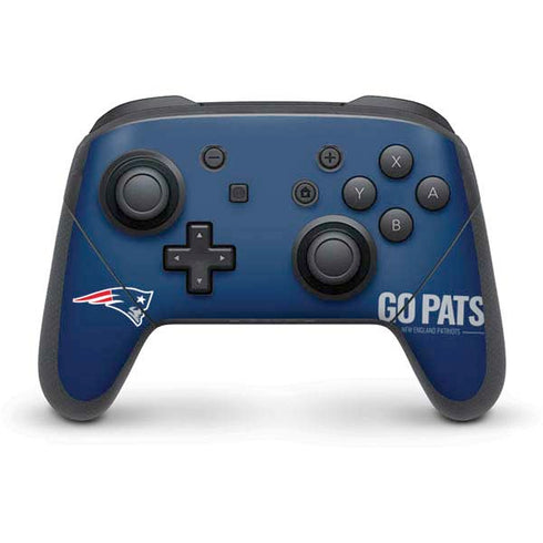NFL New England Patriots Team Motto Nintendo Switch Pro Controller Skin