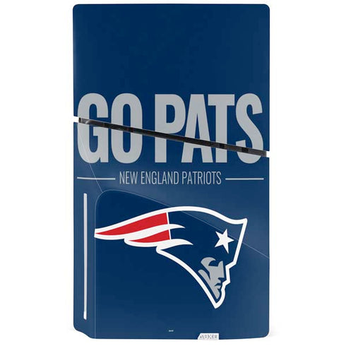 NFL New England Patriots Team Motto PS5 Slim Disk Bundle Skin