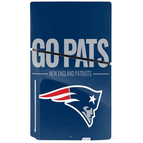 NFL New England Patriots Team Motto PS5 Slim Disk Console Skin