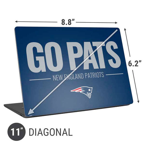NFL New England Patriots Team Motto Universal Laptop 11in (8.8 x 6.2in) Skin