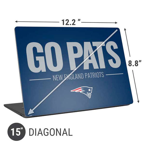 NFL New England Patriots Team Motto Universal Laptop 15in (12.2 x 8.8in) Skin