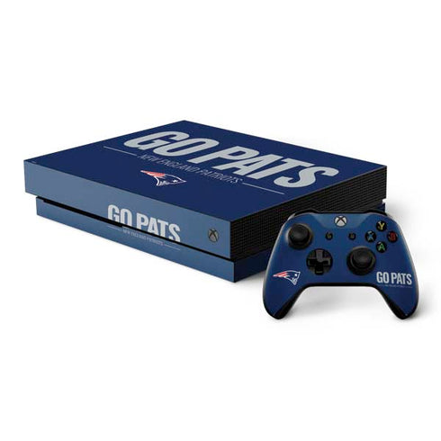 NFL New England Patriots Team Motto Xbox One X Bundle Skin