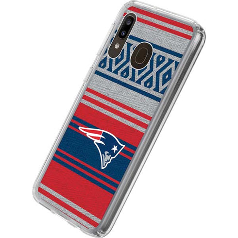 NFL New England Patriots Trailblazer Galaxy A20 Clear Case