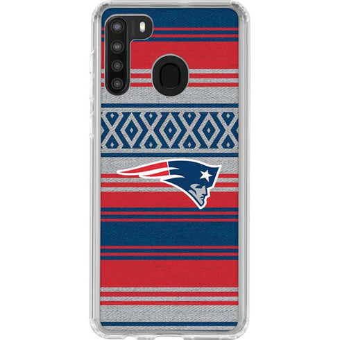 NFL New England Patriots Trailblazer Galaxy A21 Clear Case