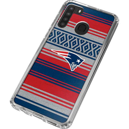 NFL New England Patriots Trailblazer Galaxy A21 Clear Case