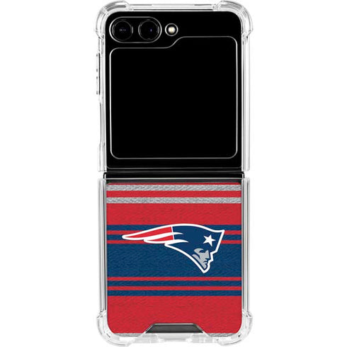 NFL New England Patriots Trailblazer Galaxy Z Flip5 5G Clear Case