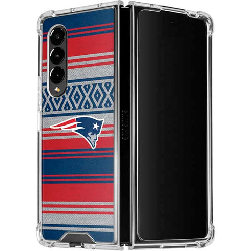NFL New England Patriots Trailblazer Galaxy Z Fold4 5G Clear Case