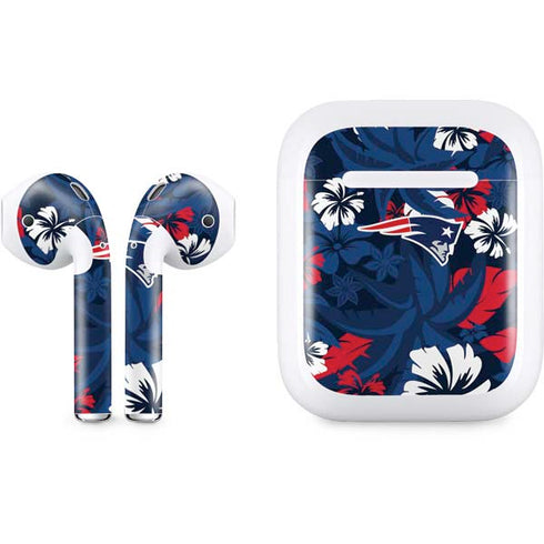NFL New England Patriots Tropical Print Apple AirPods Skin