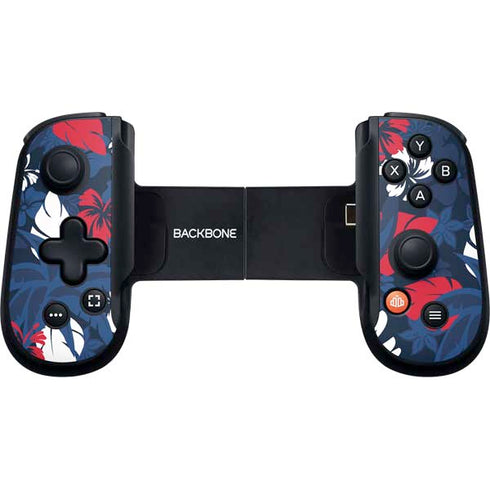 NFL New England Patriots Tropical Print Backbone One for iPhone Game Controller Skin