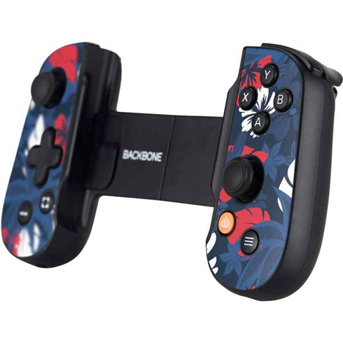 NFL New England Patriots Tropical Print Backbone One for iPhone Game Controller Skin