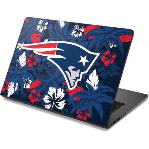 NFL New England Patriots Tropical Print Dell Chromebook Skin