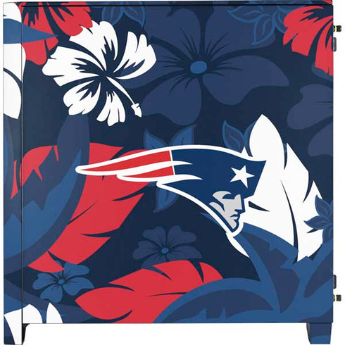 NFL New England Patriots Tropical Print Corsair 4000D Tempered Glass Mid-Tower ATX Case Skin