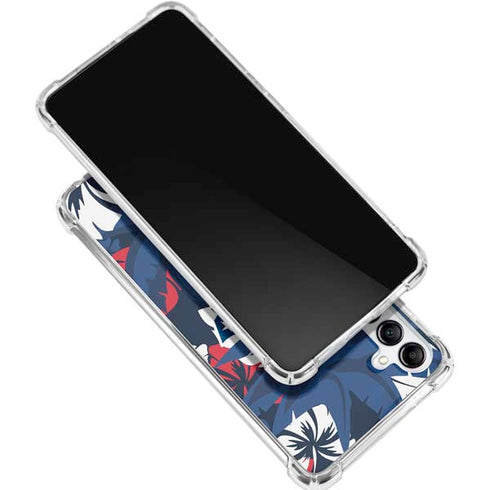 NFL New England Patriots Tropical Print Galaxy A15 5G Clear Case