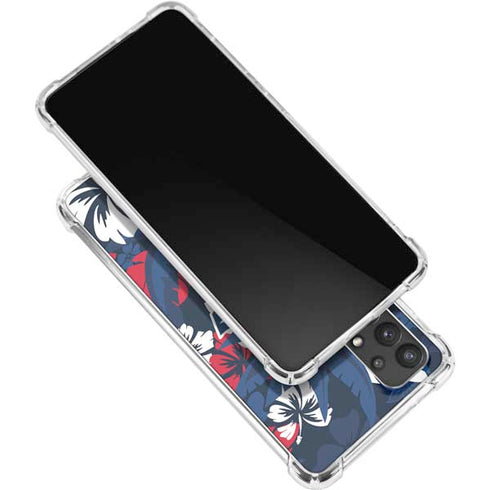 NFL New England Patriots Tropical Print Galaxy A32 5G Clear Case