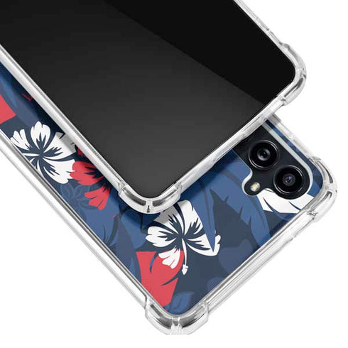 NFL New England Patriots Tropical Print Galaxy A54 5G Clear Case