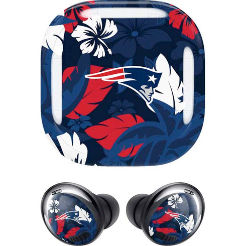 NFL New England Patriots Tropical Print Galaxy Buds Pro Skin