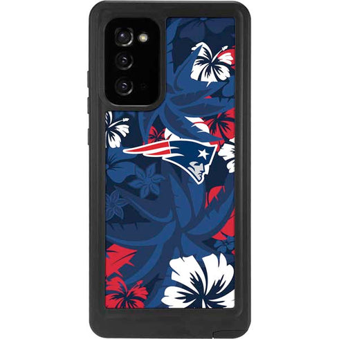 NFL New England Patriots Tropical Print Galaxy Note20 5G Waterproof Case