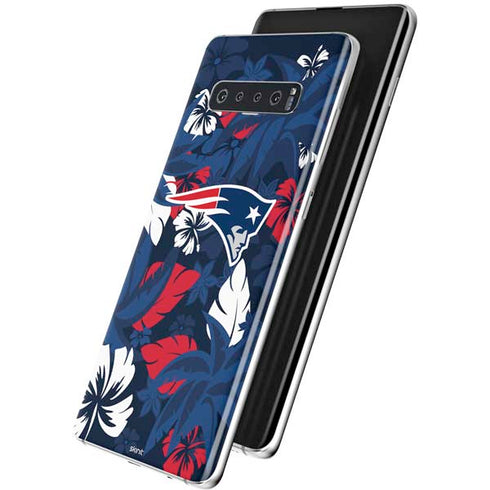 NFL New England Patriots Tropical Print Galaxy S10 Plus Skin