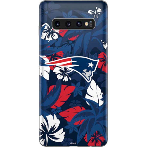 NFL New England Patriots Tropical Print Galaxy S10 Skin