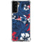 NFL New England Patriots Tropical Print Galaxy S21 FE Clear Case