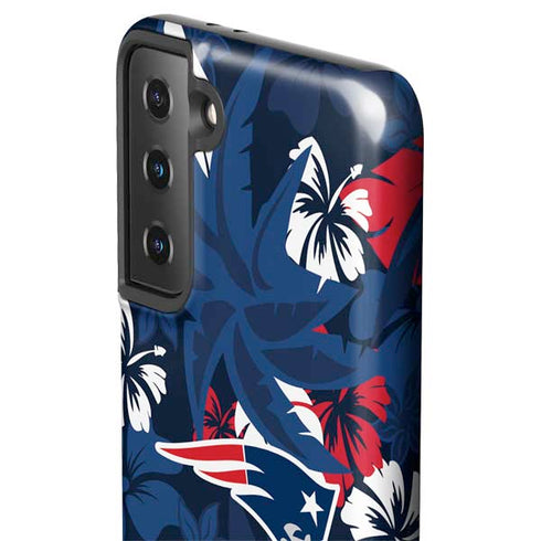 NFL New England Patriots Tropical Print Galaxy S21 FE Pro Case