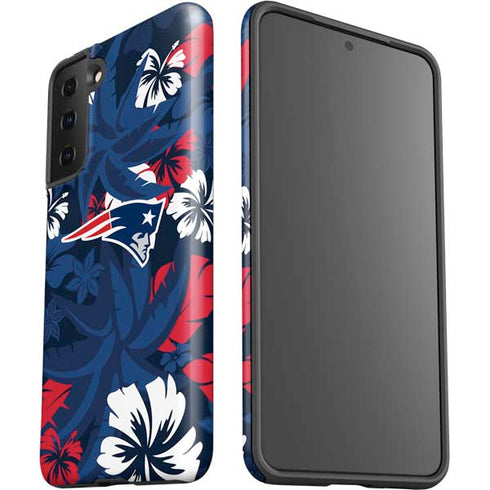 NFL New England Patriots Tropical Print Galaxy S21 FE Pro Case