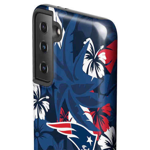 NFL New England Patriots Tropical Print Galaxy S21 Plus 5G Pro Case