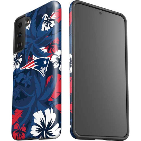 NFL New England Patriots Tropical Print Galaxy S21 Plus 5G Pro Case