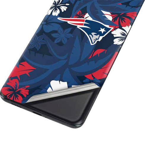NFL New England Patriots Tropical Print Galaxy S21 Ultra 5G Skin