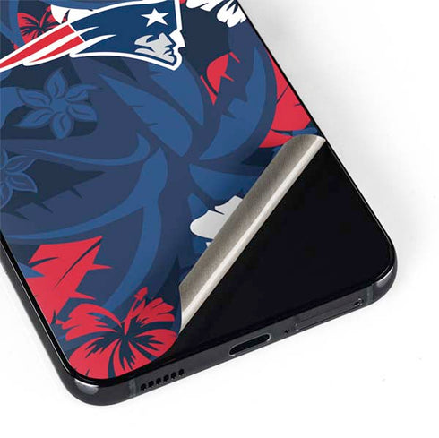 NFL New England Patriots Tropical Print Galaxy S22 Plus Skin