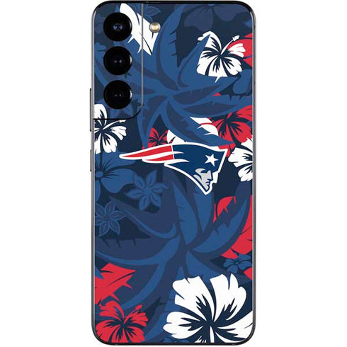 NFL New England Patriots Tropical Print Galaxy S22 Skin