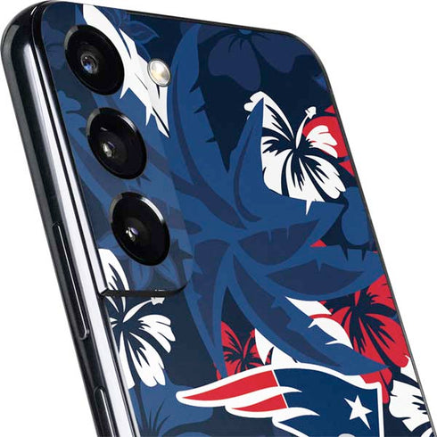 NFL New England Patriots Tropical Print Galaxy S22 Skin