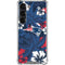 NFL New England Patriots Tropical Print Galaxy S23 Clear Case