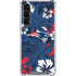 NFL New England Patriots Tropical Print Galaxy S23 Plus Clear Case