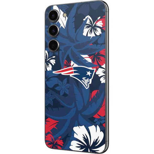 NFL New England Patriots Tropical Print Galaxy S23 Plus Skin
