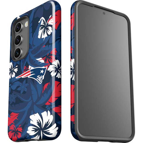 NFL New England Patriots Tropical Print Galaxy S23 Pro Case