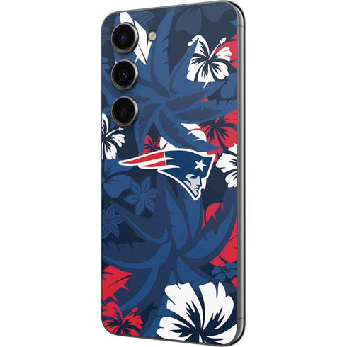 NFL New England Patriots Tropical Print Galaxy S23 Skin