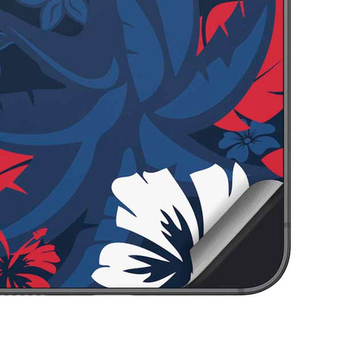 NFL New England Patriots Tropical Print Galaxy S23 Skin