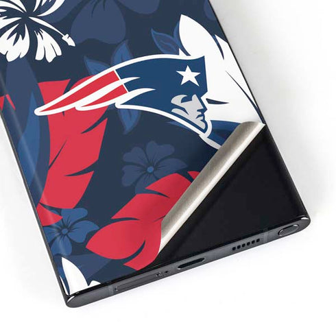 NFL New England Patriots Tropical Print Galaxy S23 Ultra Skin