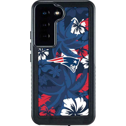 NFL New England Patriots Tropical Print Galaxy S23 Waterproof Case