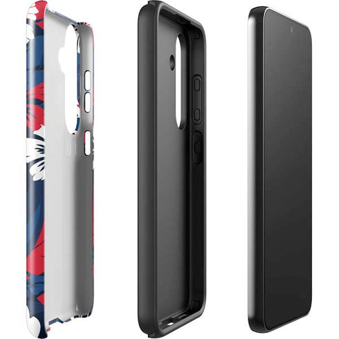 NFL New England Patriots Tropical Print Galaxy S24 Impact Case